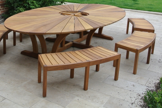 Curved Garden Bench Seats