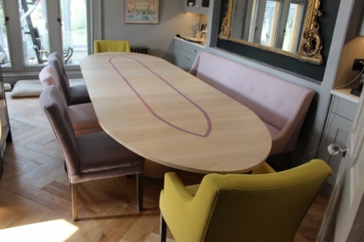 Extending Oak And Purple Heart Table