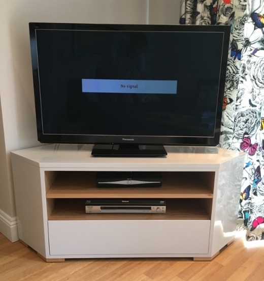 Gloss White Corner Tv Cabinet