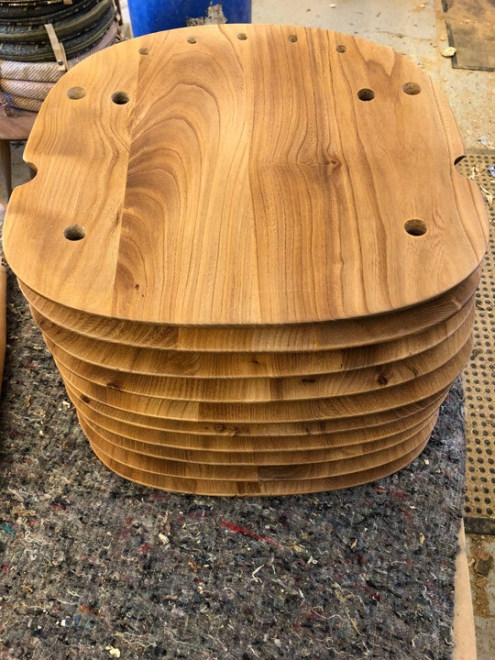 Goldsmith Chairs Apart For Repair And Refinishing