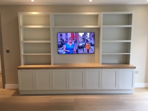 Large Wall Bookcase Shelving On Cupboard Base
