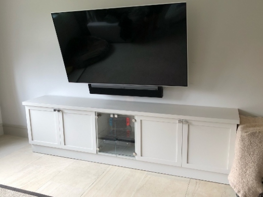 Long Media Cabinet With Cupboards