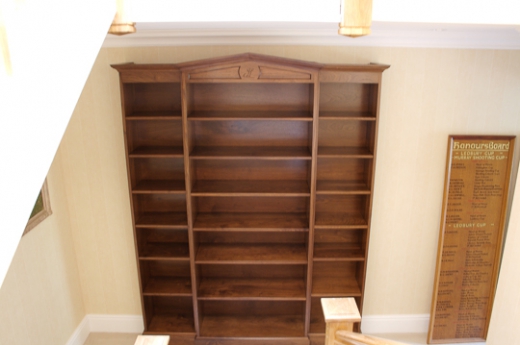 Oak Bookcase With Pediment Top