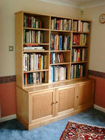 Oak Cupboard With Bookcase Top
