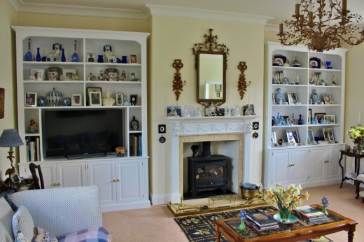 Painted Bookcases With Cupboards