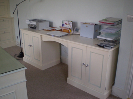 Painted Desk With Cupboard Doors