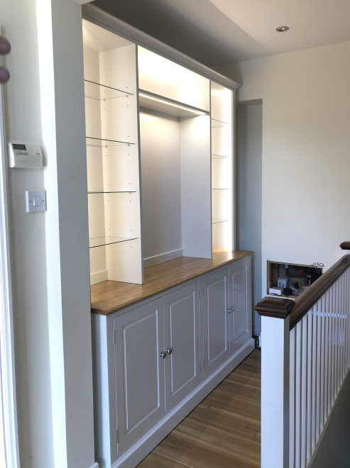 Painted Dresser With Bookcase Display Shelving