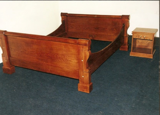 Panel Ended Bed Frame With Bedside Cabinet