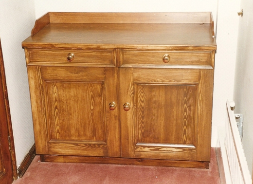 Pine Cupboard With Up Stand Top