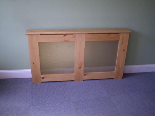 Pine Radiator Cabinet With Brass Grille