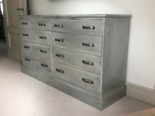 Silver Painted Chest Of Drawers
