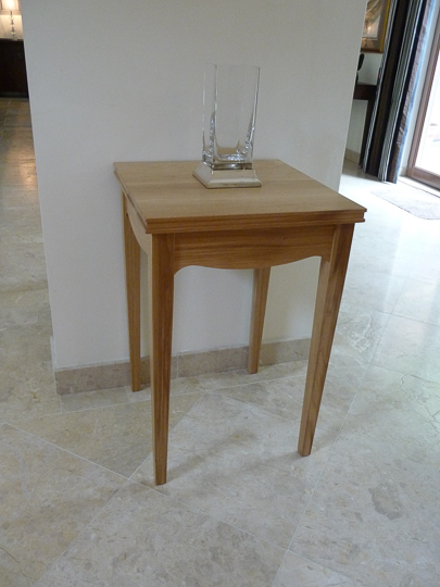 Square Occasional Table With Shaped Rail
