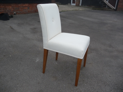 Upholstered Chair With Single Button Back