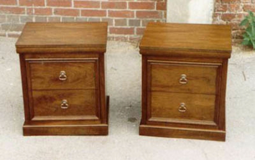 Walnut Bedside Chest Of Drawers