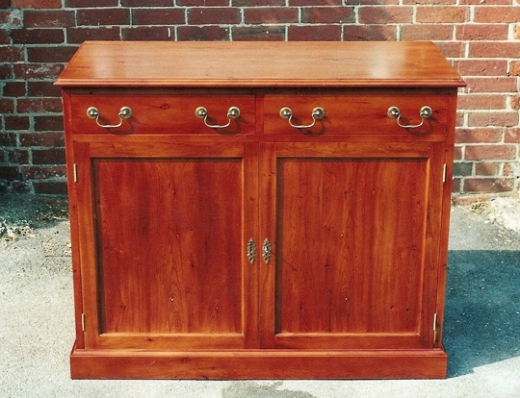 Yew Cupboard With Doors And Drawers
