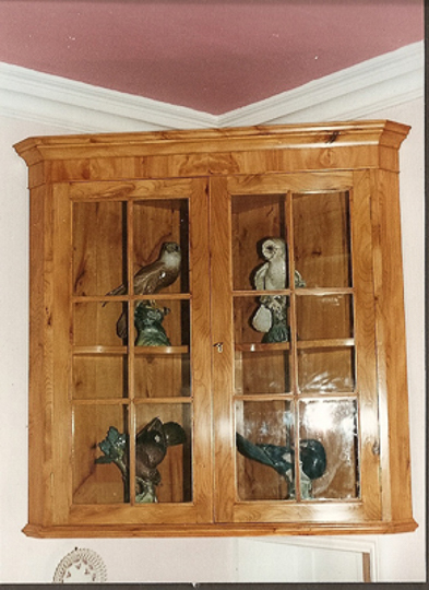 Yew Glazed Display Cabinet